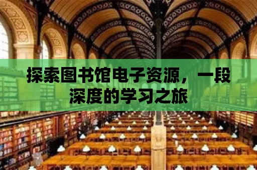 探索圖書(shū)館電子資源，一段深度的學(xué)習(xí)之旅