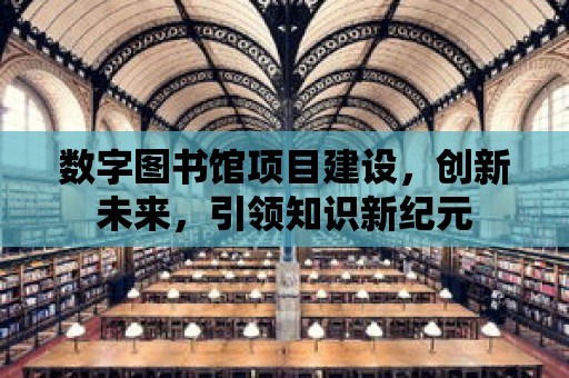 數字圖書館項目建設，創新未來，引領知識新紀元