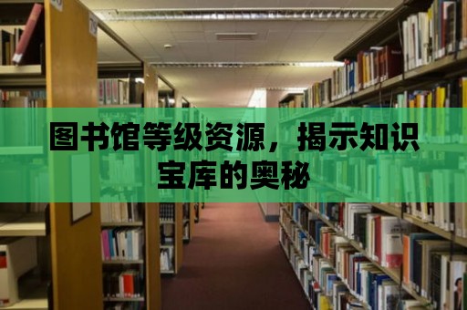 圖書館等級資源，揭示知識寶庫的奧秘