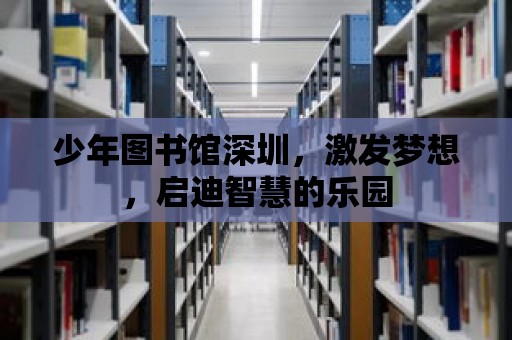 少年圖書館深圳，激發夢想，啟迪智慧的樂園