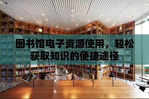 圖書館電子資源使用，輕松獲取知識(shí)的便捷途徑