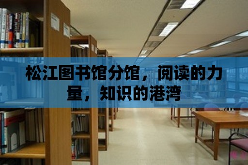 松江圖書館分館，閱讀的力量，知識(shí)的港灣