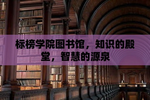 標(biāo)榜學(xué)院圖書館，知識的殿堂，智慧的源泉