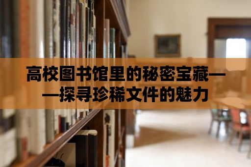 高校圖書(shū)館里的秘密寶藏——探尋珍稀文件的魅力