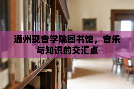 通州現(xiàn)音學(xué)院圖書館，音樂與知識的交匯點