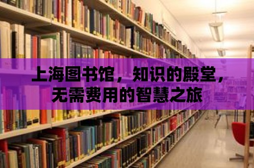 上海圖書館，知識的殿堂，無需費用的智慧之旅