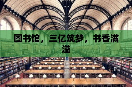 圖書館，三億筑夢，書香滿溢