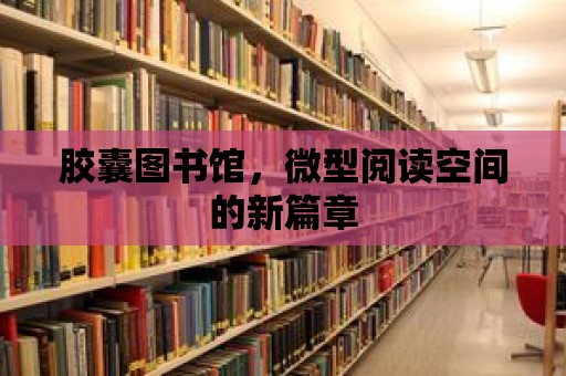 膠囊圖書館，微型閱讀空間的新篇章