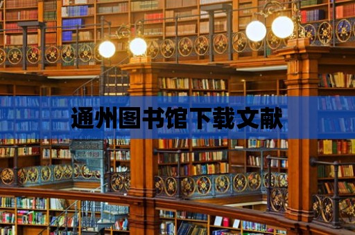 通州圖書館下載文獻