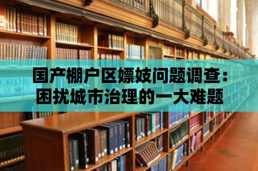 國產棚戶區嫖妓問題調查：困擾城市治理的一大難題