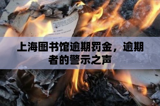 上海圖書館逾期罰金，逾期者的警示之聲