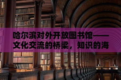 哈爾濱對外開放圖書館——文化交流的橋梁，知識的海洋