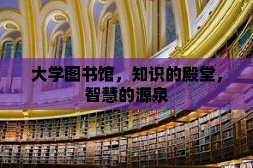 大學圖書館，知識的殿堂，智慧的源泉