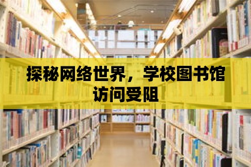 探秘網絡世界，學校圖書館訪問受阻