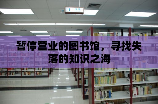 暫停營業的圖書館，尋找失落的知識之海