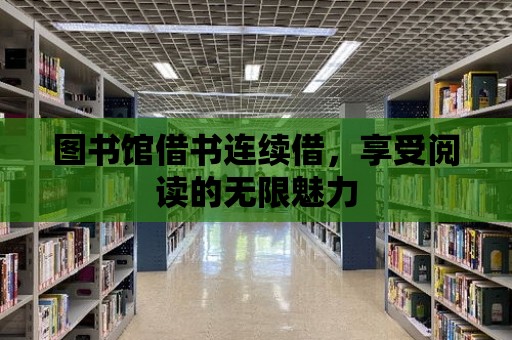 圖書館借書連續借，享受閱讀的無限魅力