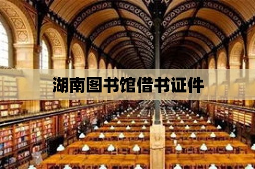 湖南圖書館借書證件