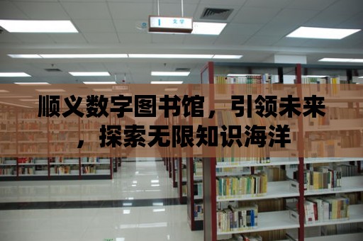 順義數字圖書館，引領未來，探索無限知識海洋