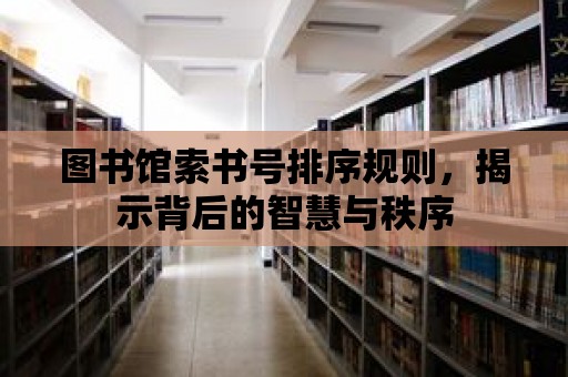 圖書館索書號排序規則，揭示背后的智慧與秩序