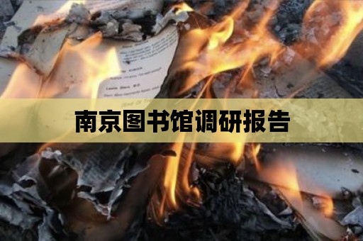 南京圖書館調研報告