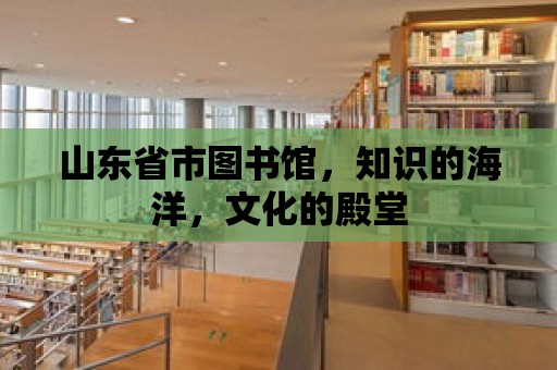 山東省市圖書館，知識的海洋，文化的殿堂