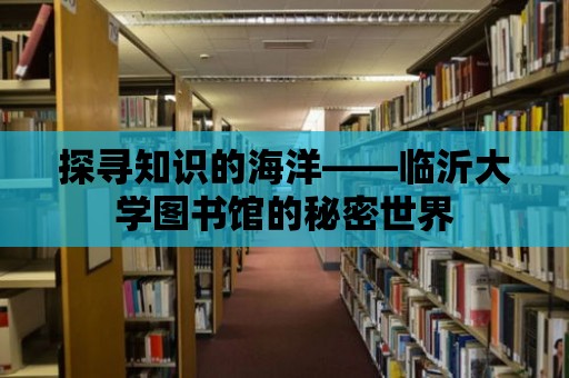 探尋知識的海洋——臨沂大學圖書館的秘密世界