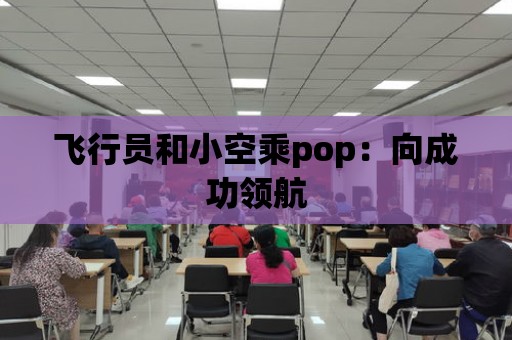 飛行員和小空乘pop：向成功領(lǐng)航