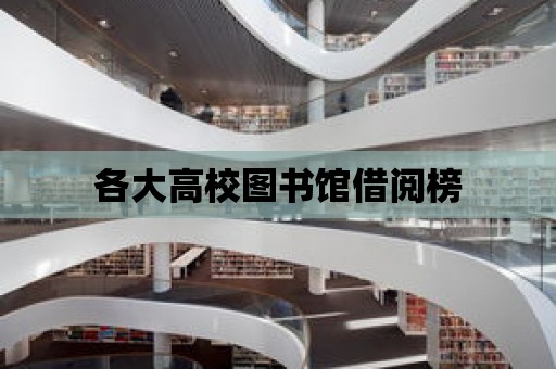 各大高校圖書館借閱榜