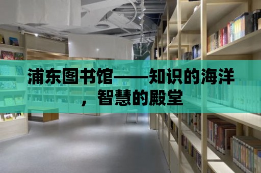 浦東圖書館——知識的海洋，智慧的殿堂