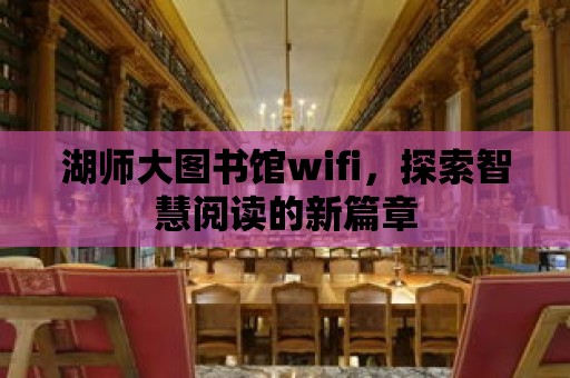 湖師大圖書館wifi，探索智慧閱讀的新篇章