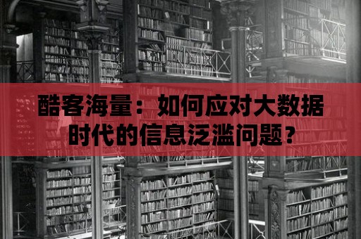 酷客海量：如何應對大數據時代的信息泛濫問題？