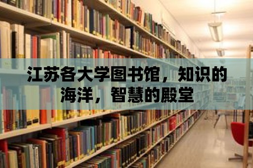 江蘇各大學圖書館，知識的海洋，智慧的殿堂