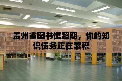 貴州省圖書館超期，你的知識債務正在累積