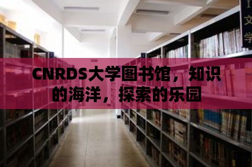 CNRDS大學圖書館，知識的海洋，探索的樂園