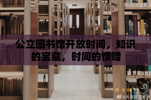 公立圖書館開放時間，知識的寶藏，時間的饋贈