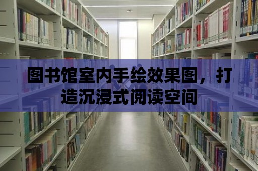 圖書館室內手繪效果圖，打造沉浸式閱讀空間