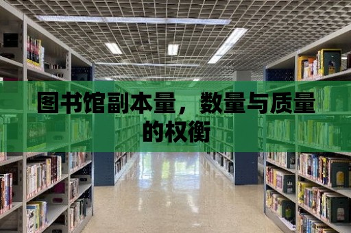 圖書館副本量，數量與質量的權衡