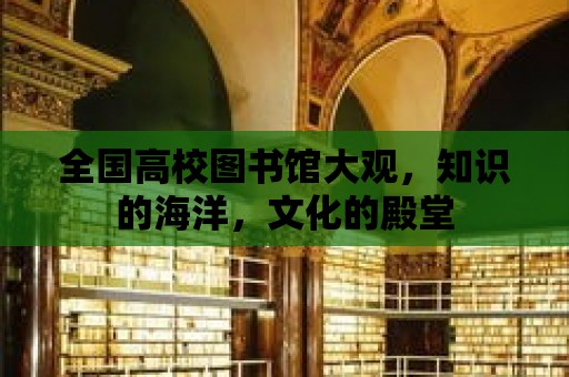 全國高校圖書館大觀，知識的海洋，文化的殿堂