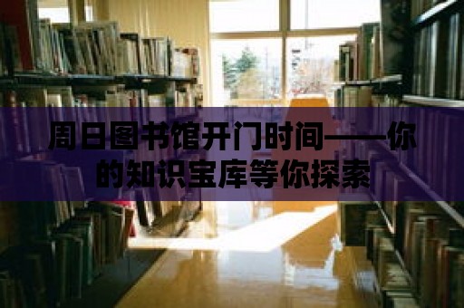 周日圖書館開門時間——你的知識寶庫等你探索