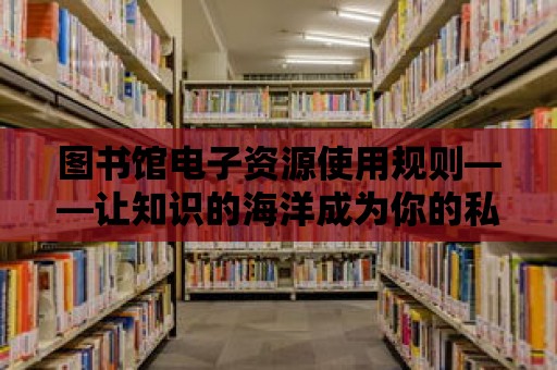 圖書館電子資源使用規則——讓知識的海洋成為你的私人寶庫