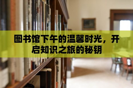 圖書館下午的溫馨時光，開啟知識之旅的秘鑰