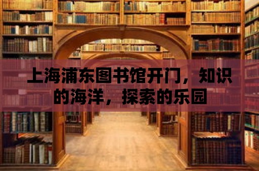 上海浦東圖書館開門，知識的海洋，探索的樂園