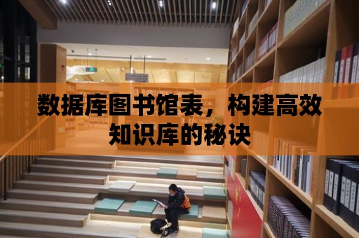 數據庫圖書館表，構建高效知識庫的秘訣