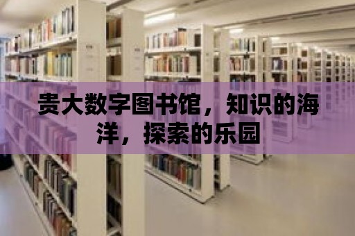 貴大數字圖書館，知識的海洋，探索的樂園