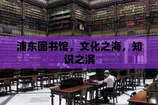 浦東圖書館，文化之海，知識之濱