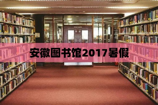 安徽圖書館2017暑假