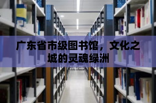 廣東省市級圖書館，文化之城的靈魂綠洲