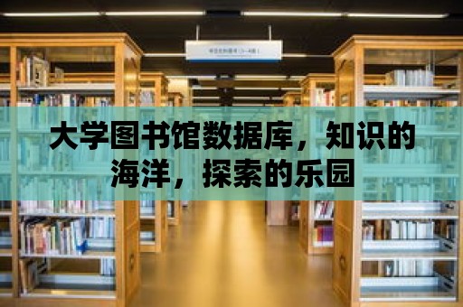 大學(xué)圖書(shū)館數(shù)據(jù)庫(kù)，知識(shí)的海洋，探索的樂(lè)園