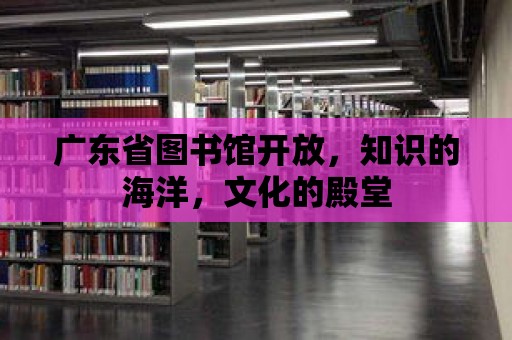 廣東省圖書館開放，知識(shí)的海洋，文化的殿堂