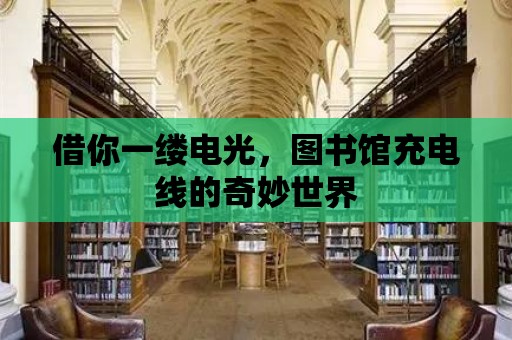 借你一縷電光，圖書館充電線的奇妙世界